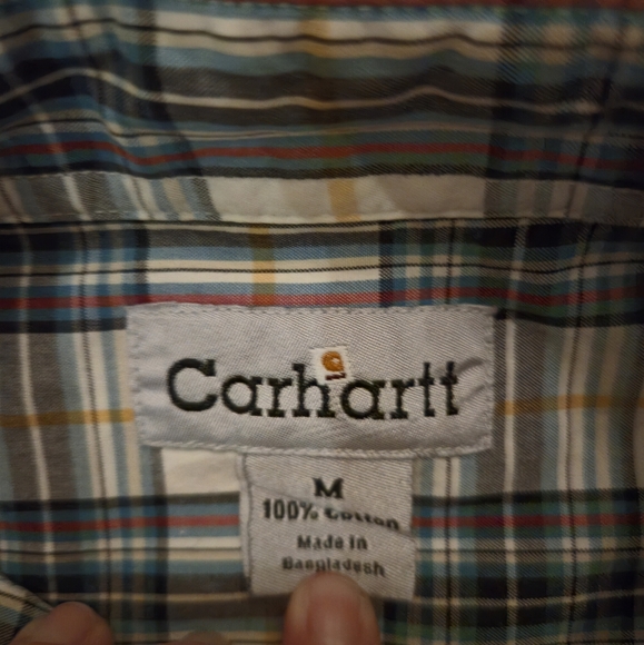 Mens Carhartt Button Down Shirt, Medium - Picture 3 of 6